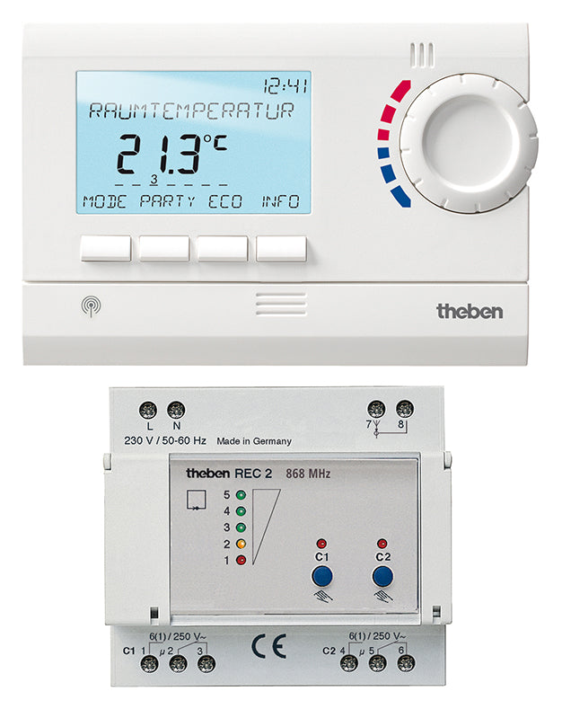 THEBEN Uhrenthermostat mit Funksteuerung, 7 Tage, 2 Zonenregelung THEBEN Uhrenthermostat mit Funksteuerung, 7 Tage, 2 Zonenregelung